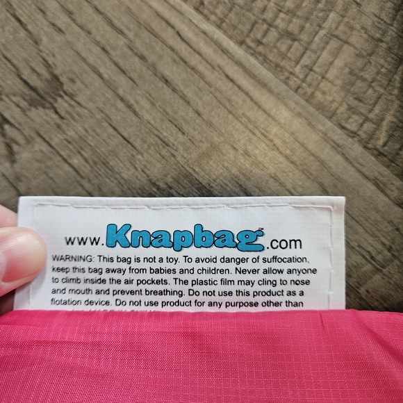 Knapbag NEW pink air inflatable nylon lounger with carrying bag - Picture 3 of 8